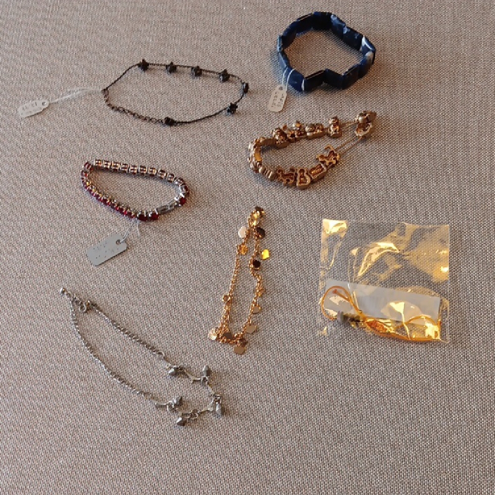 Goldtone and Silvertone Bracelet Collection with Charms and Beads